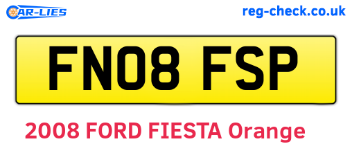 FN08FSP are the vehicle registration plates.