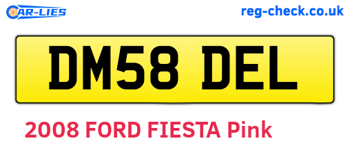 DM58DEL are the vehicle registration plates.