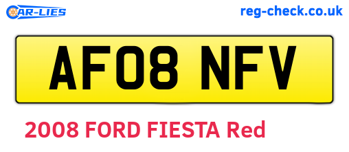 AF08NFV are the vehicle registration plates.