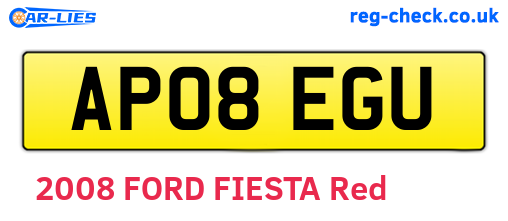 AP08EGU are the vehicle registration plates.
