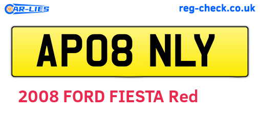 AP08NLY are the vehicle registration plates.