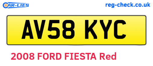 AV58KYC are the vehicle registration plates.