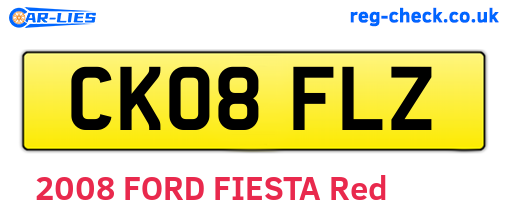 CK08FLZ are the vehicle registration plates.