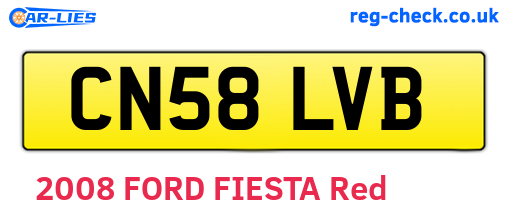 CN58LVB are the vehicle registration plates.
