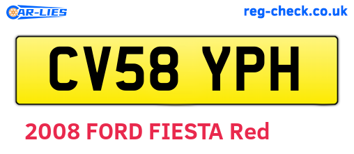 CV58YPH are the vehicle registration plates.