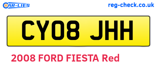 CY08JHH are the vehicle registration plates.