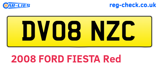 DV08NZC are the vehicle registration plates.