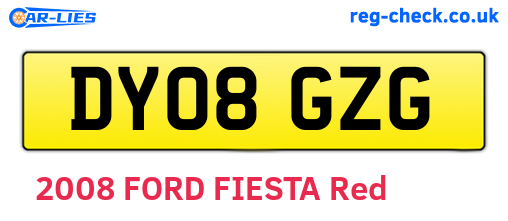 DY08GZG are the vehicle registration plates.