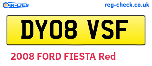 DY08VSF are the vehicle registration plates.