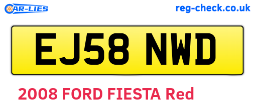 EJ58NWD are the vehicle registration plates.