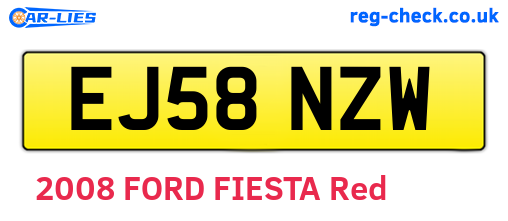 EJ58NZW are the vehicle registration plates.
