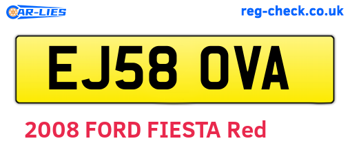 EJ58OVA are the vehicle registration plates.