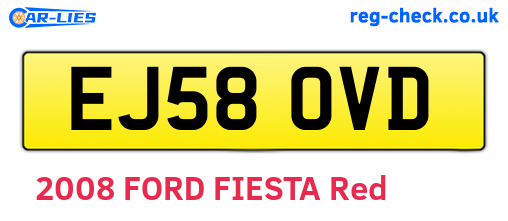 EJ58OVD are the vehicle registration plates.