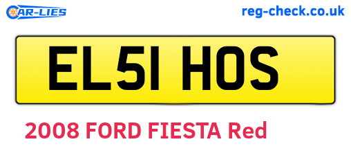 EL51HOS are the vehicle registration plates.