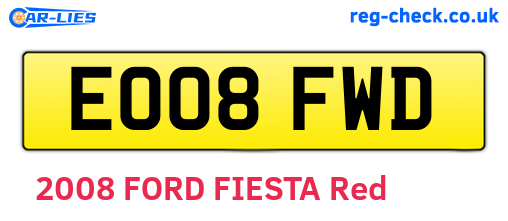 EO08FWD are the vehicle registration plates.
