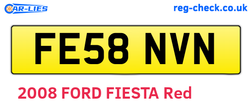 FE58NVN are the vehicle registration plates.