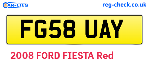 FG58UAY are the vehicle registration plates.