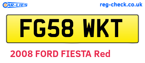 FG58WKT are the vehicle registration plates.