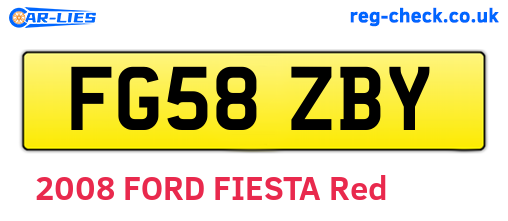FG58ZBY are the vehicle registration plates.