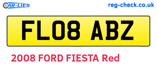FL08ABZ are the vehicle registration plates.