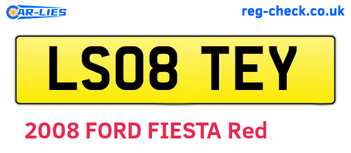LS08TEY are the vehicle registration plates.