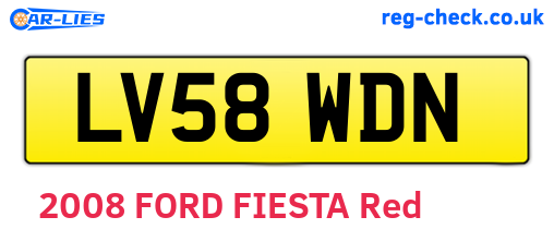 LV58WDN are the vehicle registration plates.