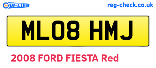 ML08HMJ are the vehicle registration plates.