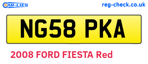 NG58PKA are the vehicle registration plates.