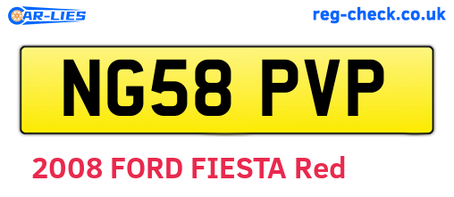 NG58PVP are the vehicle registration plates.