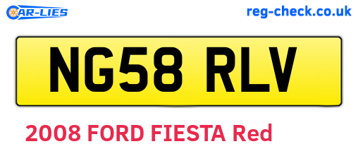 NG58RLV are the vehicle registration plates.