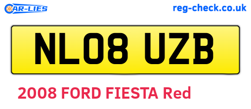 NL08UZB are the vehicle registration plates.