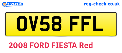 OV58FFL are the vehicle registration plates.