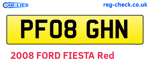 PF08GHN are the vehicle registration plates.