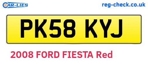 PK58KYJ are the vehicle registration plates.