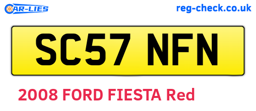 SC57NFN are the vehicle registration plates.