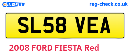 SL58VEA are the vehicle registration plates.