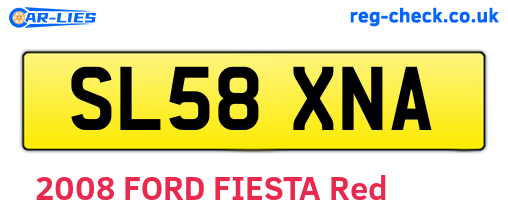 SL58XNA are the vehicle registration plates.