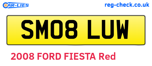 SM08LUW are the vehicle registration plates.