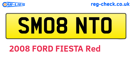 SM08NTO are the vehicle registration plates.