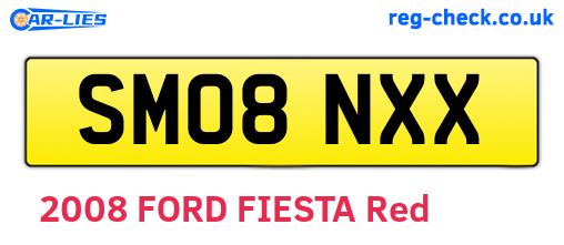 SM08NXX are the vehicle registration plates.