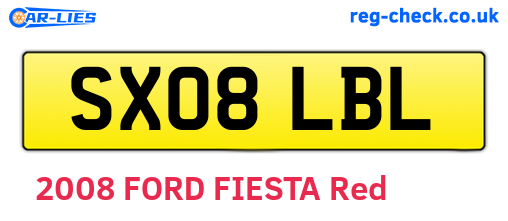 SX08LBL are the vehicle registration plates.