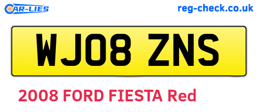 WJ08ZNS are the vehicle registration plates.