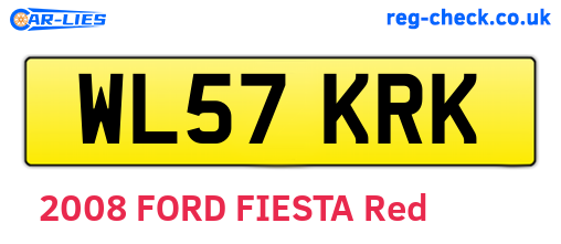WL57KRK are the vehicle registration plates.