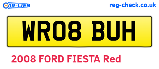 WR08BUH are the vehicle registration plates.