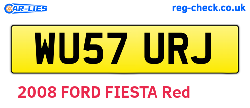 WU57URJ are the vehicle registration plates.