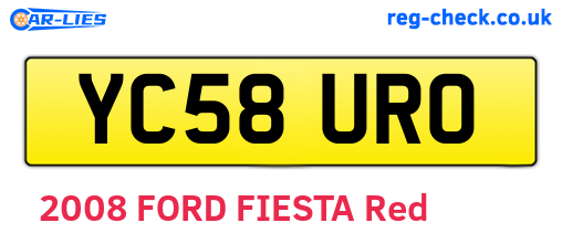 YC58URO are the vehicle registration plates.