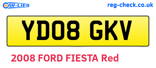 YD08GKV are the vehicle registration plates.