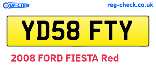 YD58FTY are the vehicle registration plates.