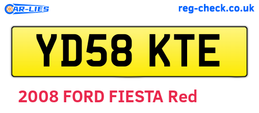YD58KTE are the vehicle registration plates.