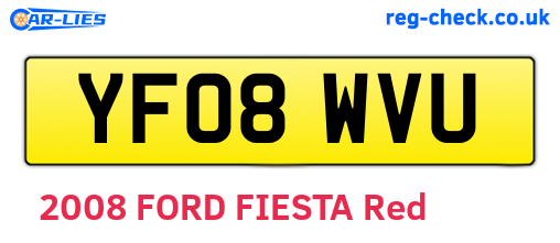 YF08WVU are the vehicle registration plates.